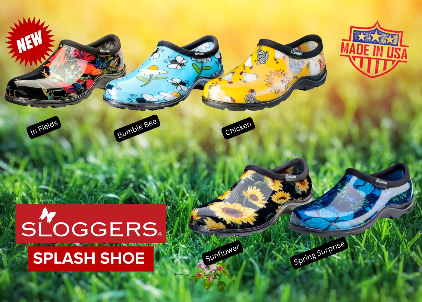 Splash shoes made in USA Women's shoe mobile banner